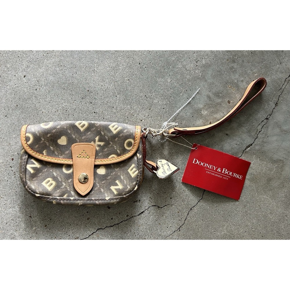Dooney and Bourke ~ Vintage 1990's NWT Vintage Flap Wristlet - Interior Defects